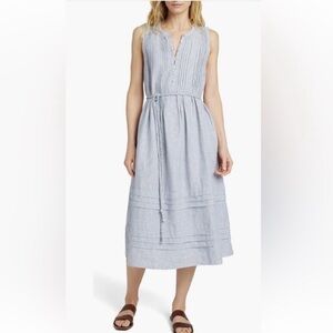 Faherty Isha Linen Midi Dress